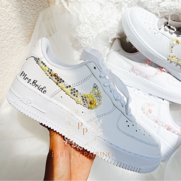 Wedding custom sneakers - air force 1 - Picture 2 of 4